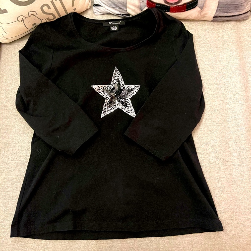 Michel Petite Sequin star ⭐️ top